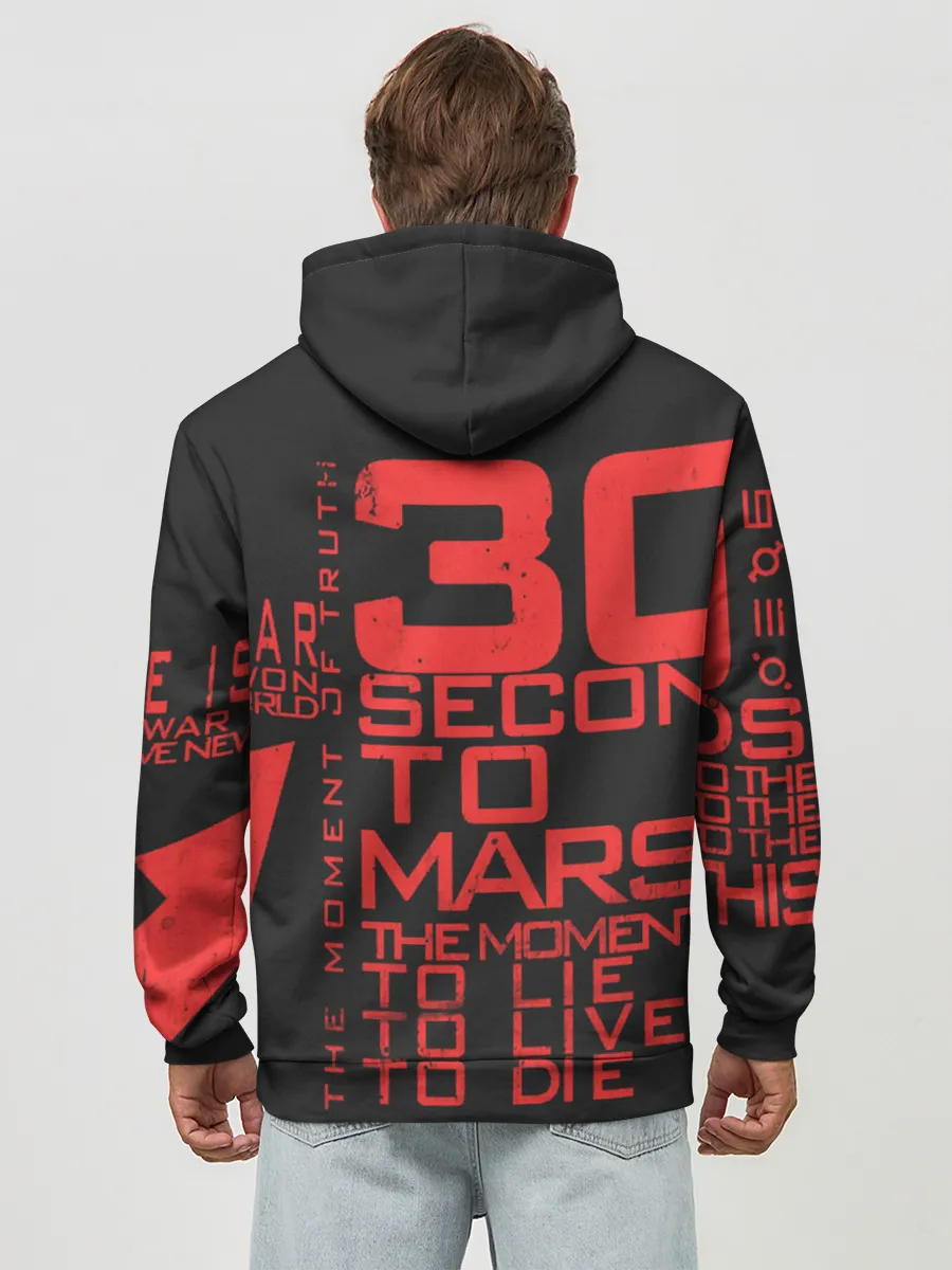 Худи мужской база хлопок / 30 SECONDS TO MARS
