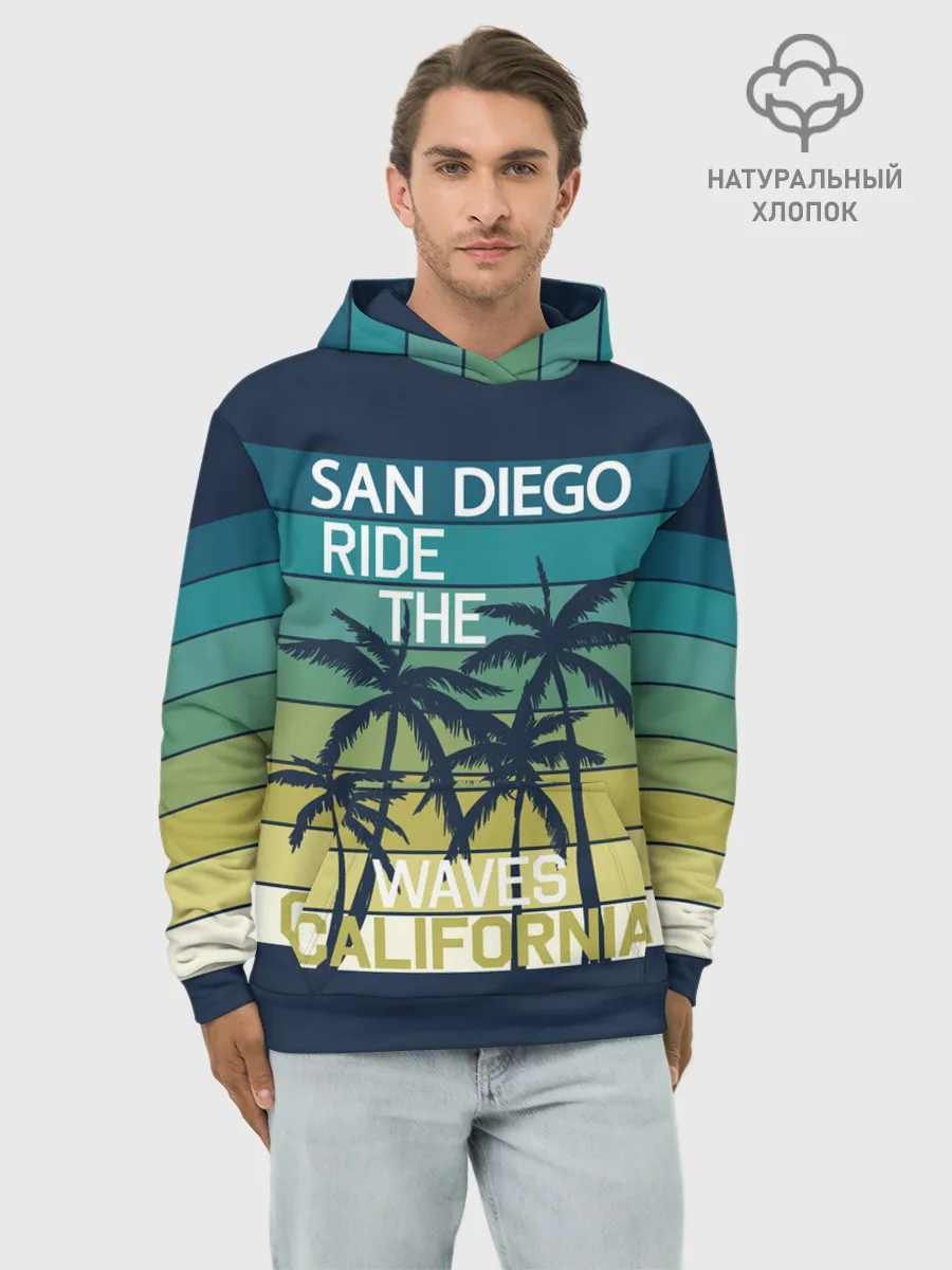 Худи мужской база хлопок / California