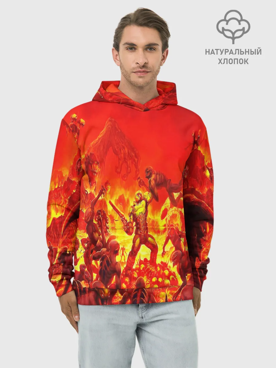 Худи мужской база хлопок / DOOM