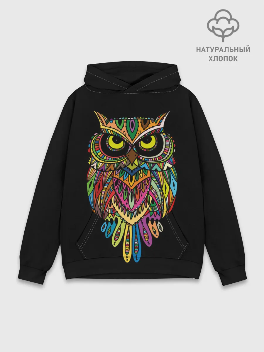 Худи мужской база хлопок / Сова