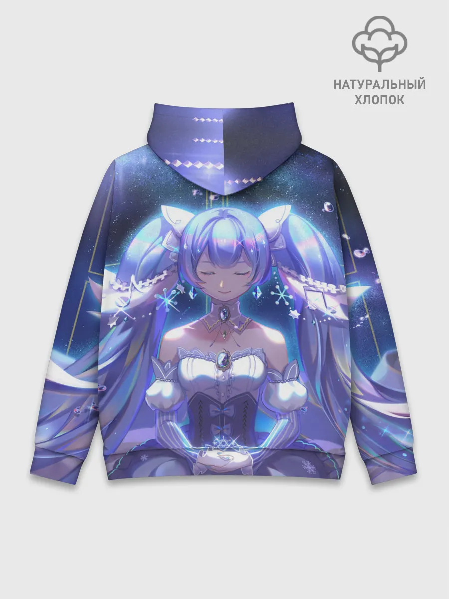 Худи мужской база хлопок / Хатцуне Мику медитирует