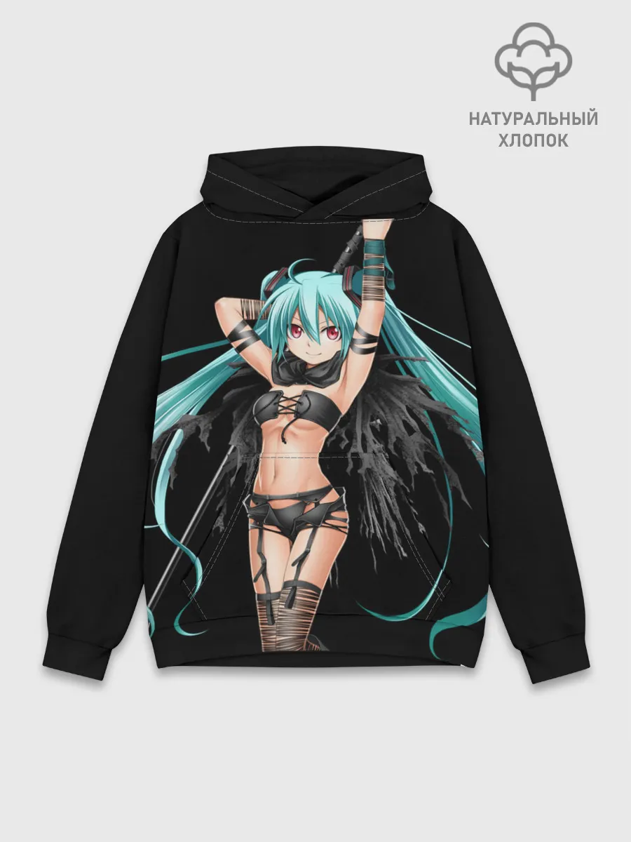 Худи мужской база хлопок / Мику Хацунэ