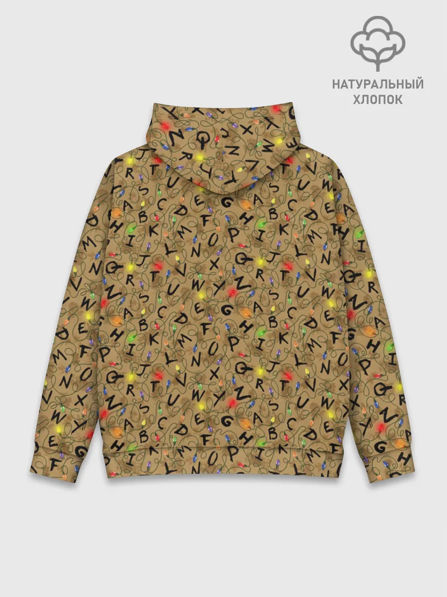 Худи мужской база хлопок / STRANGER THINGS PATTERN