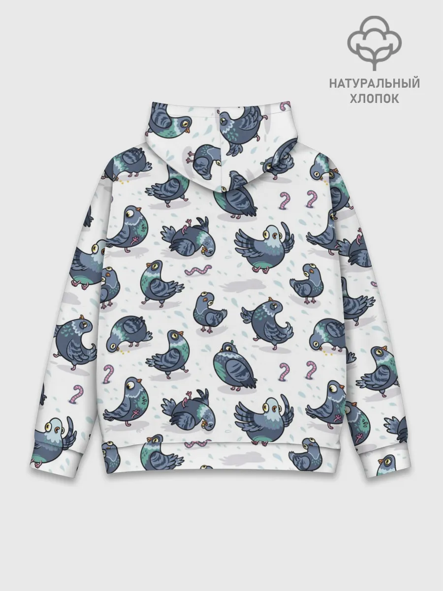 Худи мужской база хлопок / Голуби