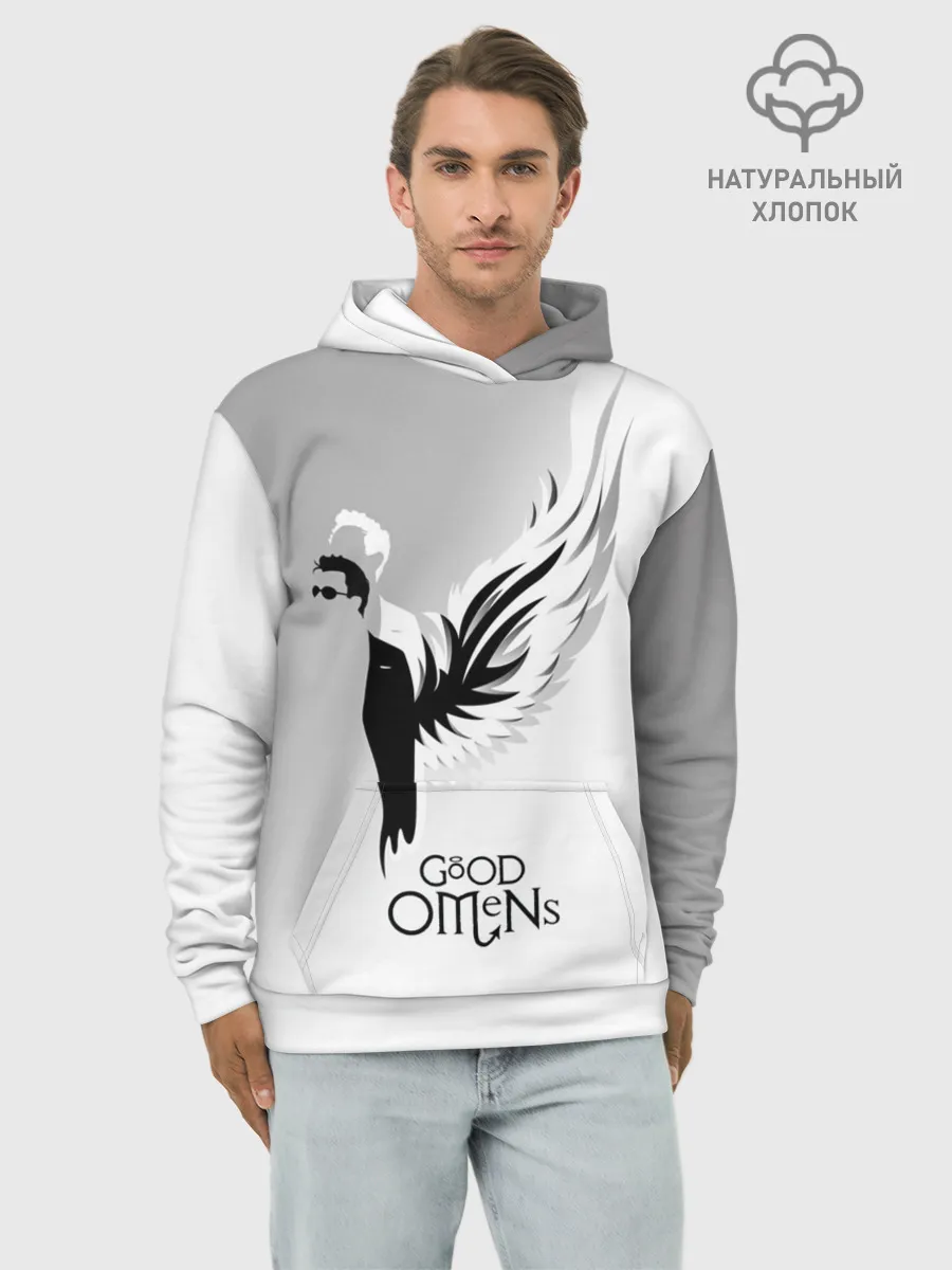 Худи мужской база хлопок / Good Omens