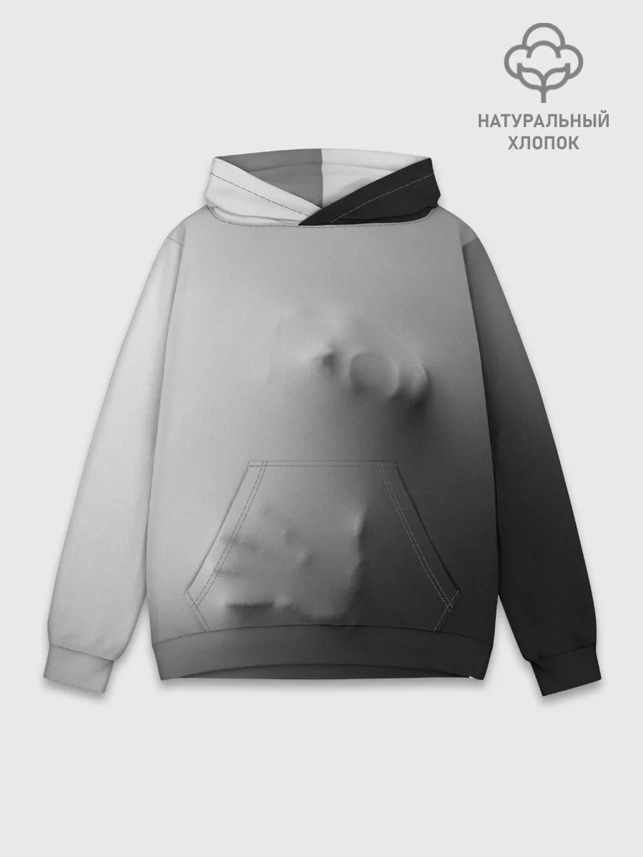 Худи мужской база хлопок / Кричащее Лицо Внутри