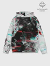 Худи мужской база хлопок / White flame glitch