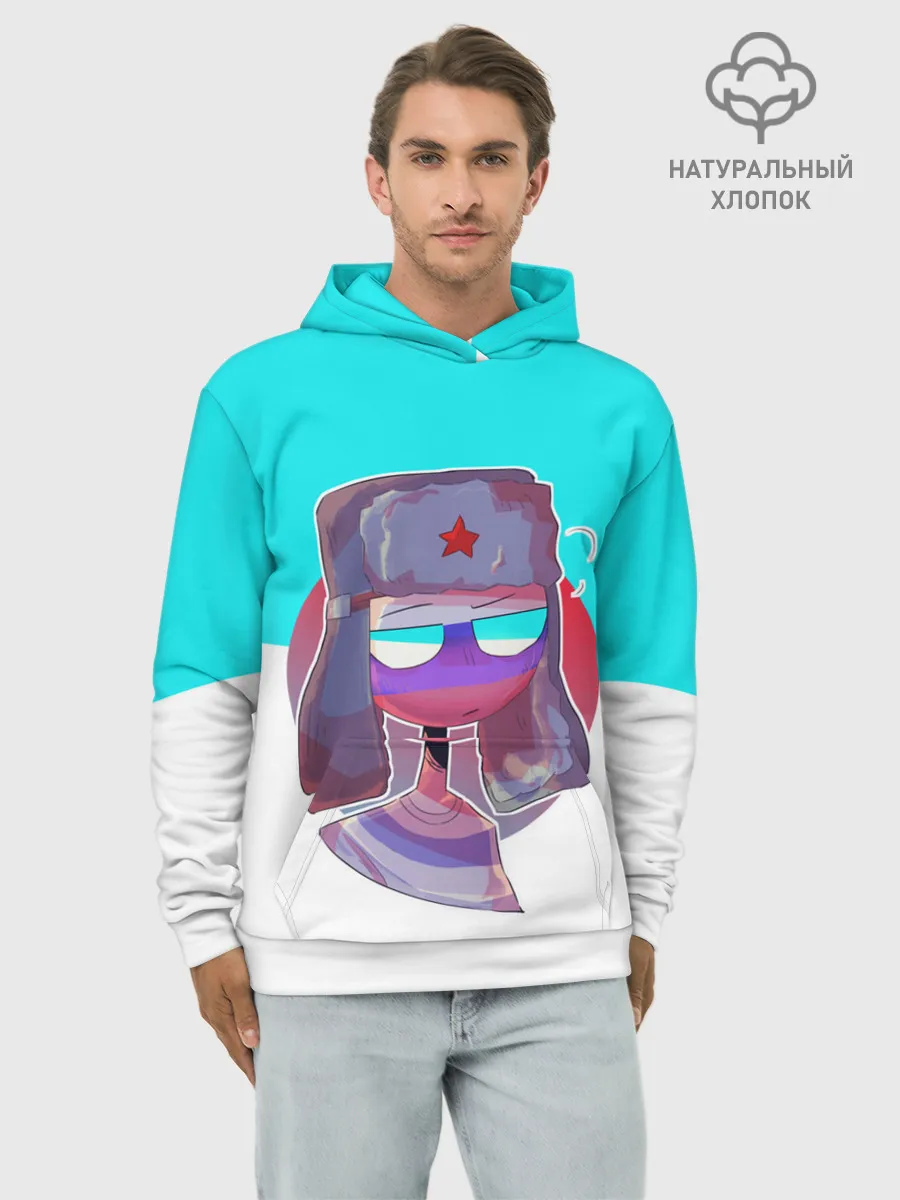 Худи мужской база хлопок / CountryHumans - Россия