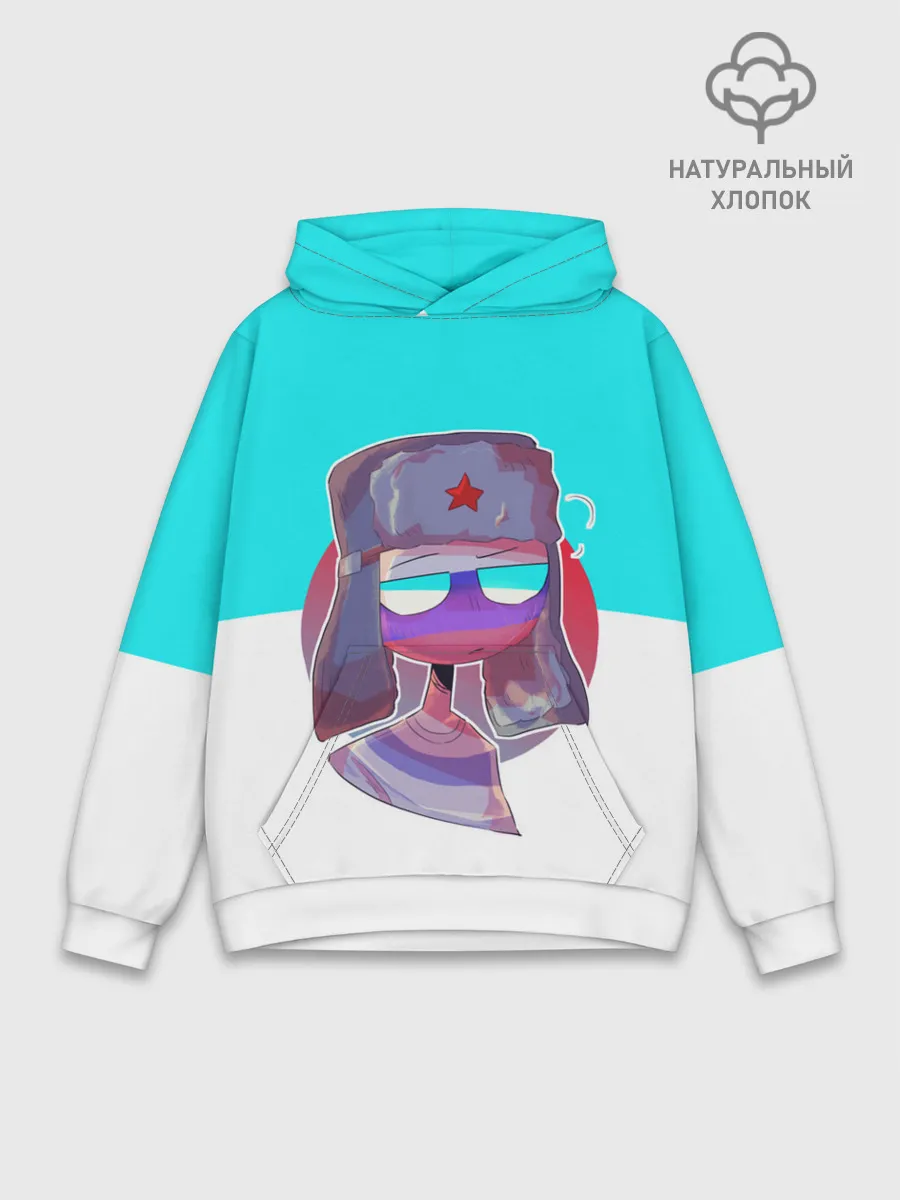 Худи мужской база хлопок / CountryHumans - Россия