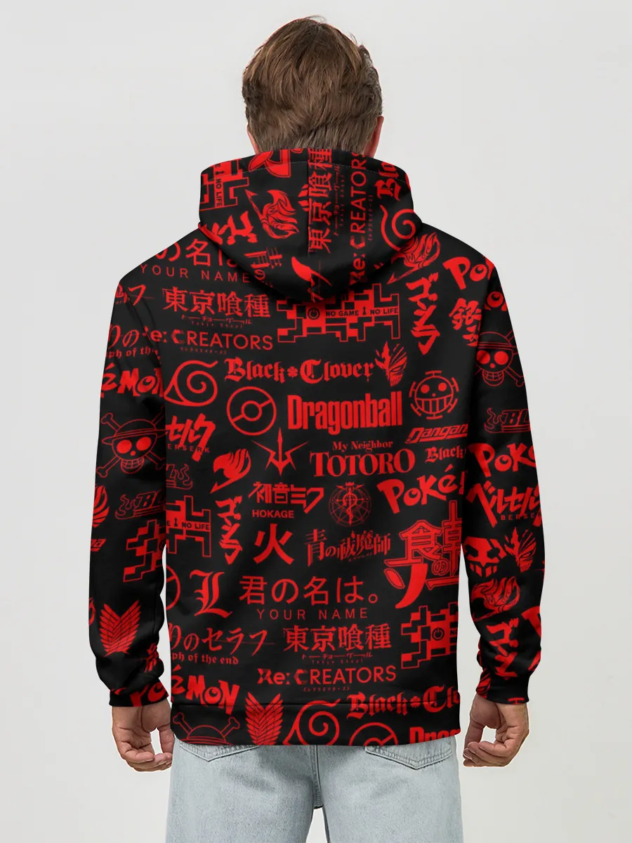 Худи мужской база хлопок / ЛОГОТИПЫ АНИМЕ