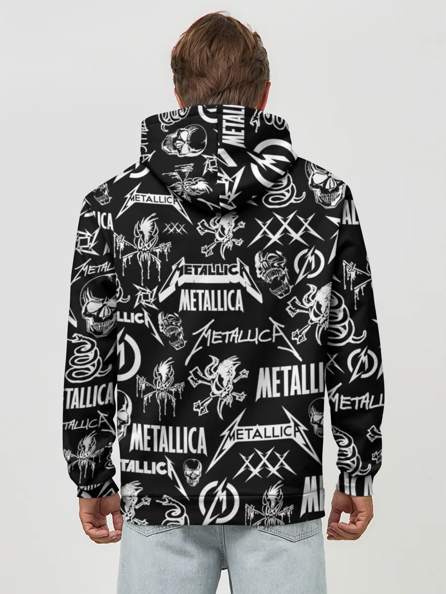 Худи мужской база хлопок / METALLICA LOGOBOMBING