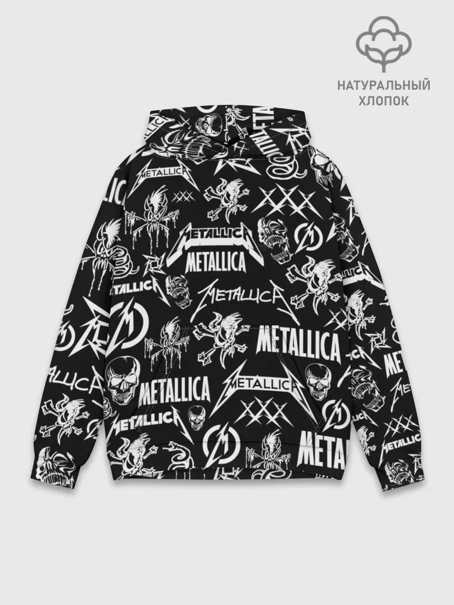 Худи мужской база хлопок / METALLICA LOGOBOMBING