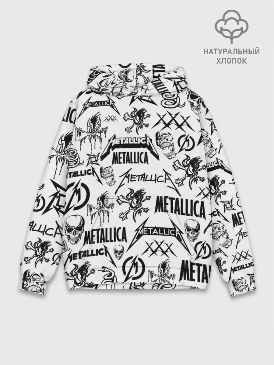 Худи мужской база хлопок / METALLICA LOGOBOMBING