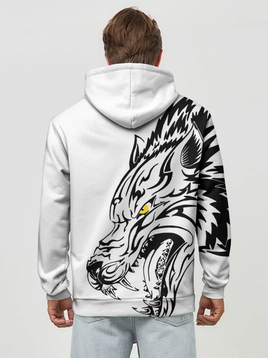 Худи мужской база хлопок / Человек человеку волк