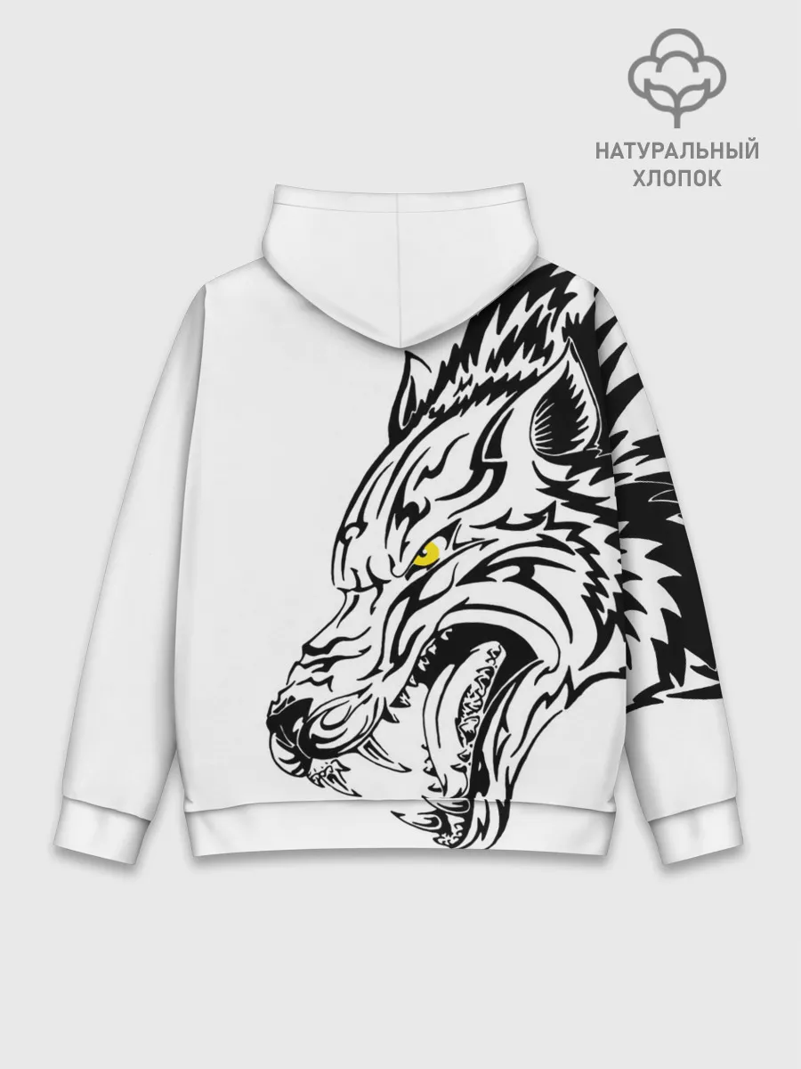 Худи мужской база хлопок / Человек человеку волк
