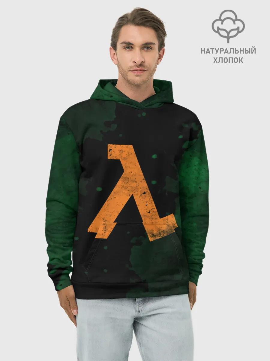 Худи мужской база хлопок / HALF-LIFE - Lambda