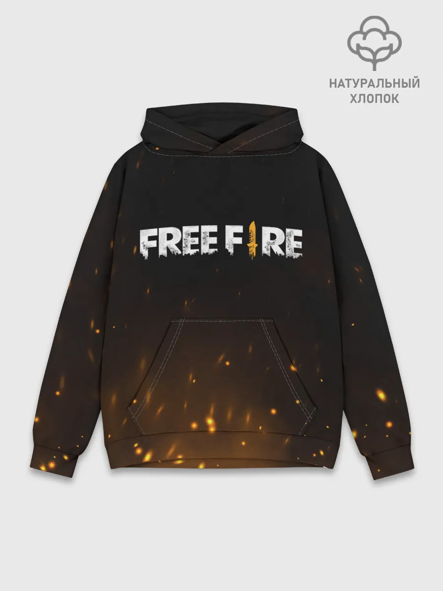 Худи мужской база хлопок / FREE FIRE
