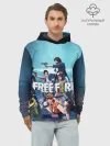 Худи мужской база хлопок / FREE FIRE
