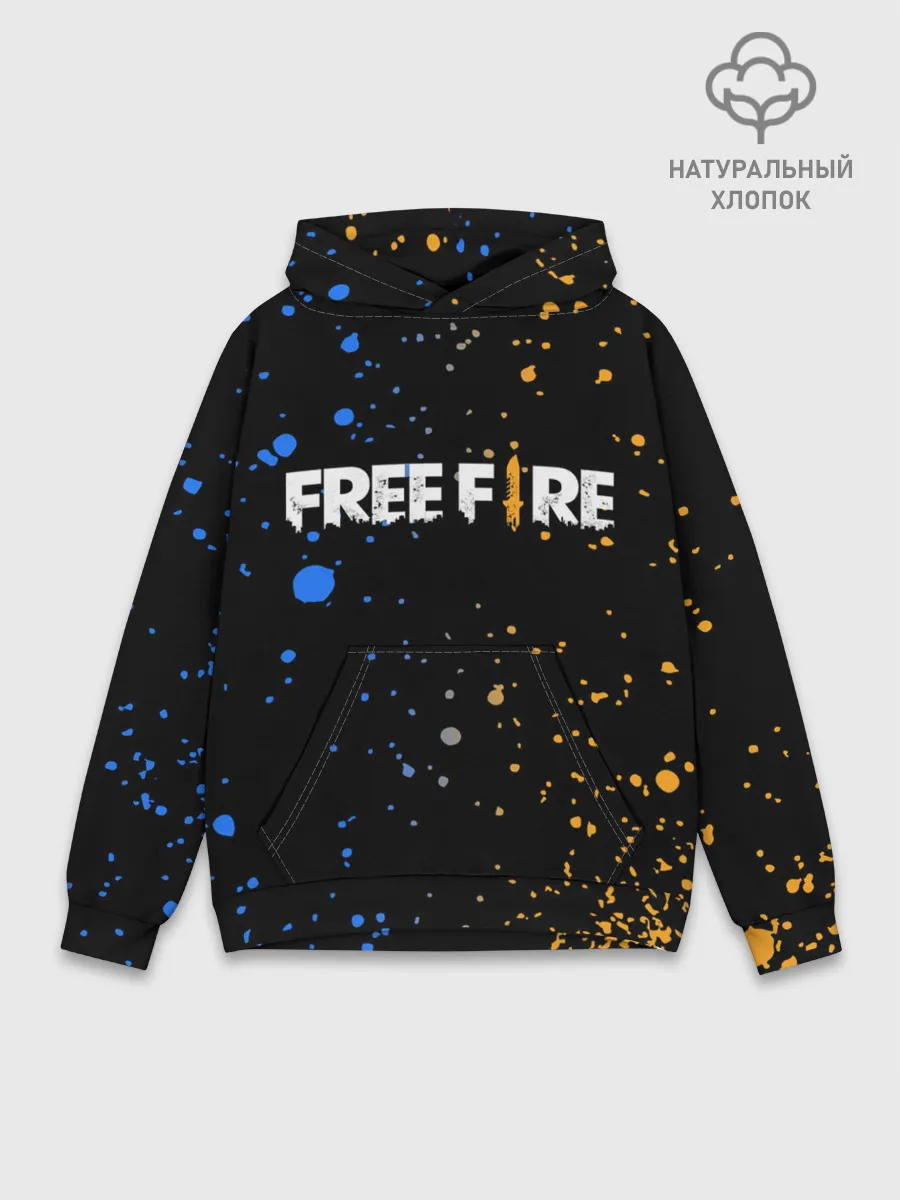 Худи мужской база хлопок / FREE FIRE