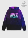 Худи мужской база хлопок / Apex Legends. Neon logo