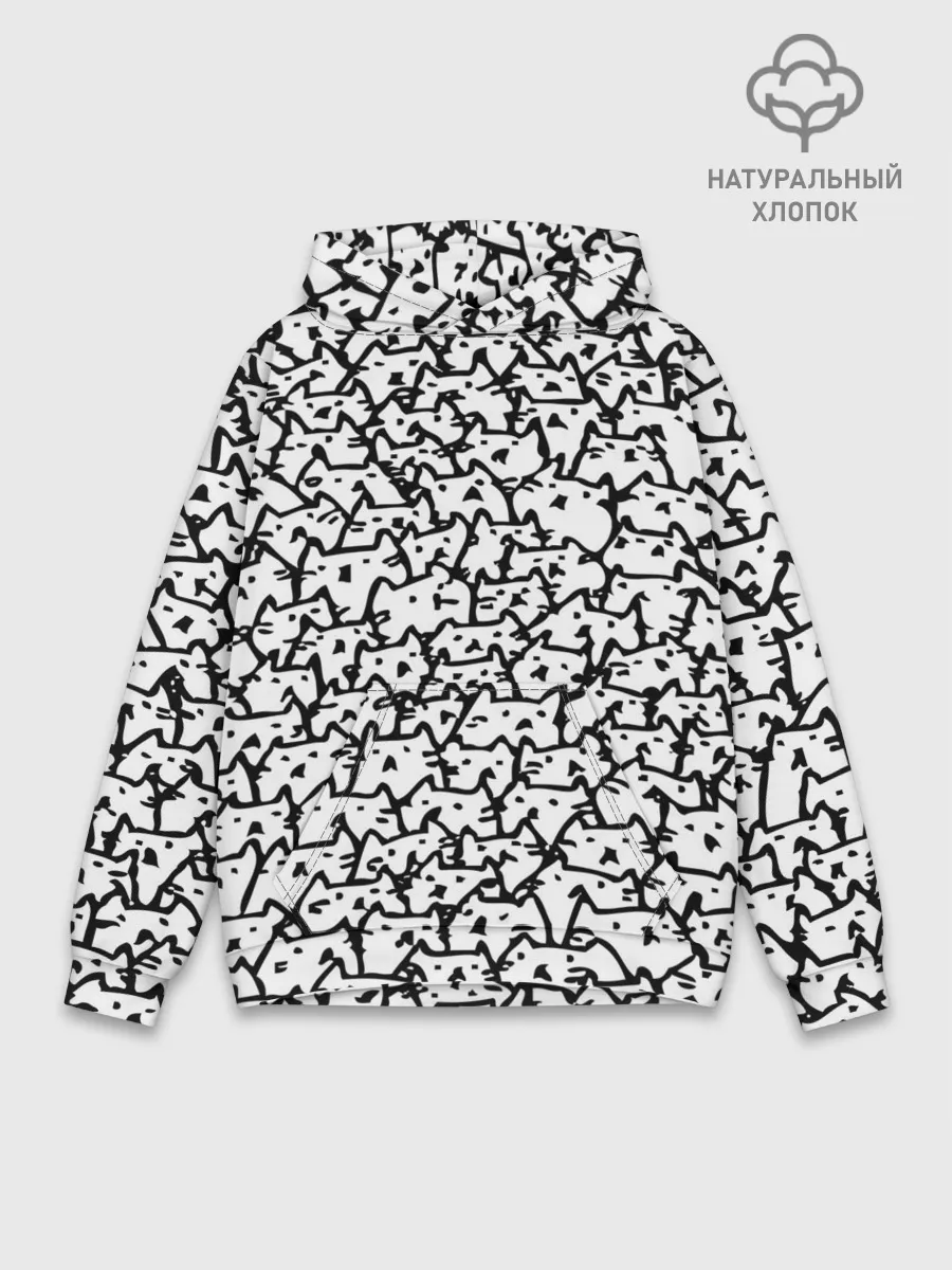 Худи мужской база хлопок / Котики