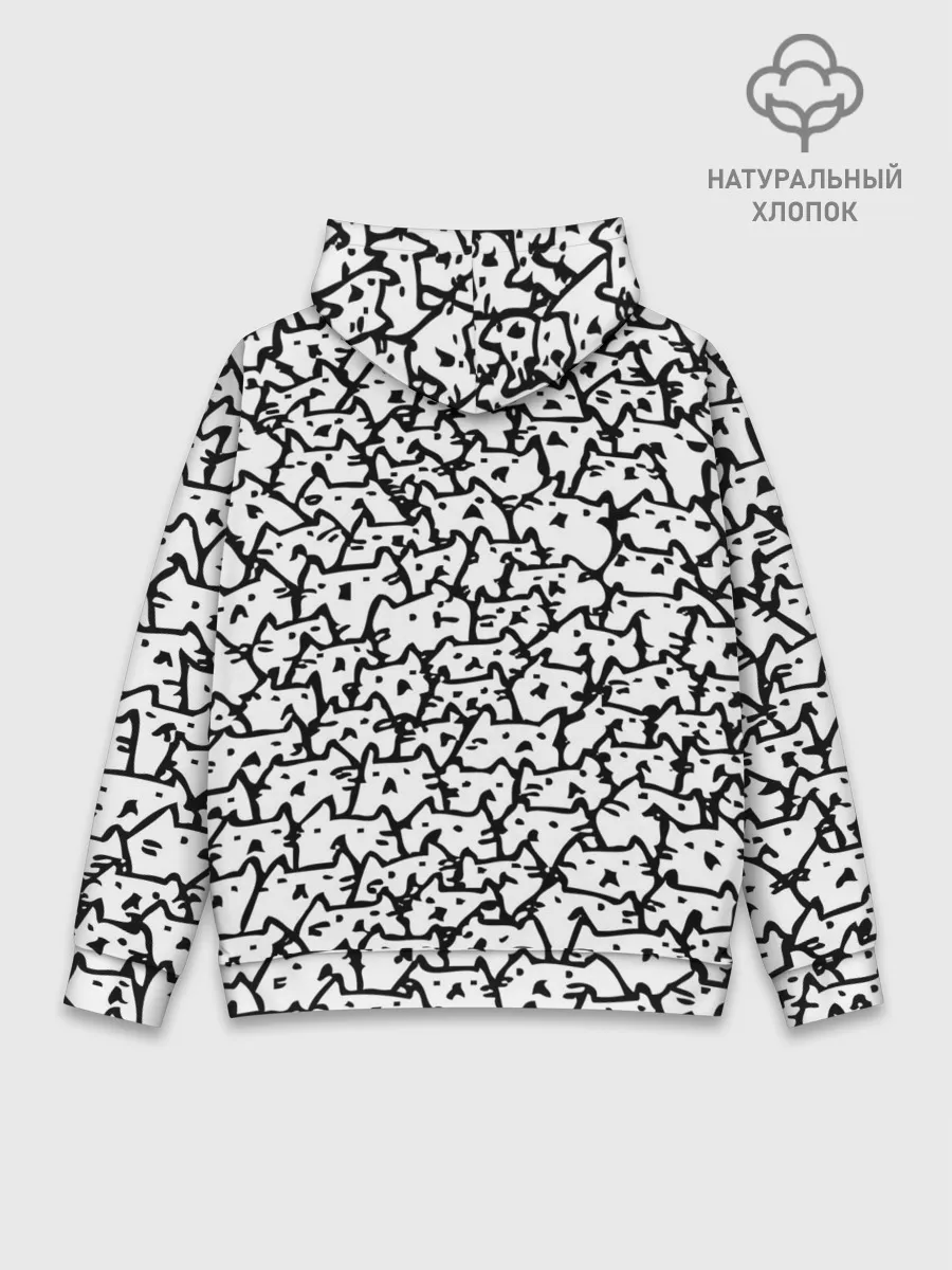 Худи мужской база хлопок / Котики