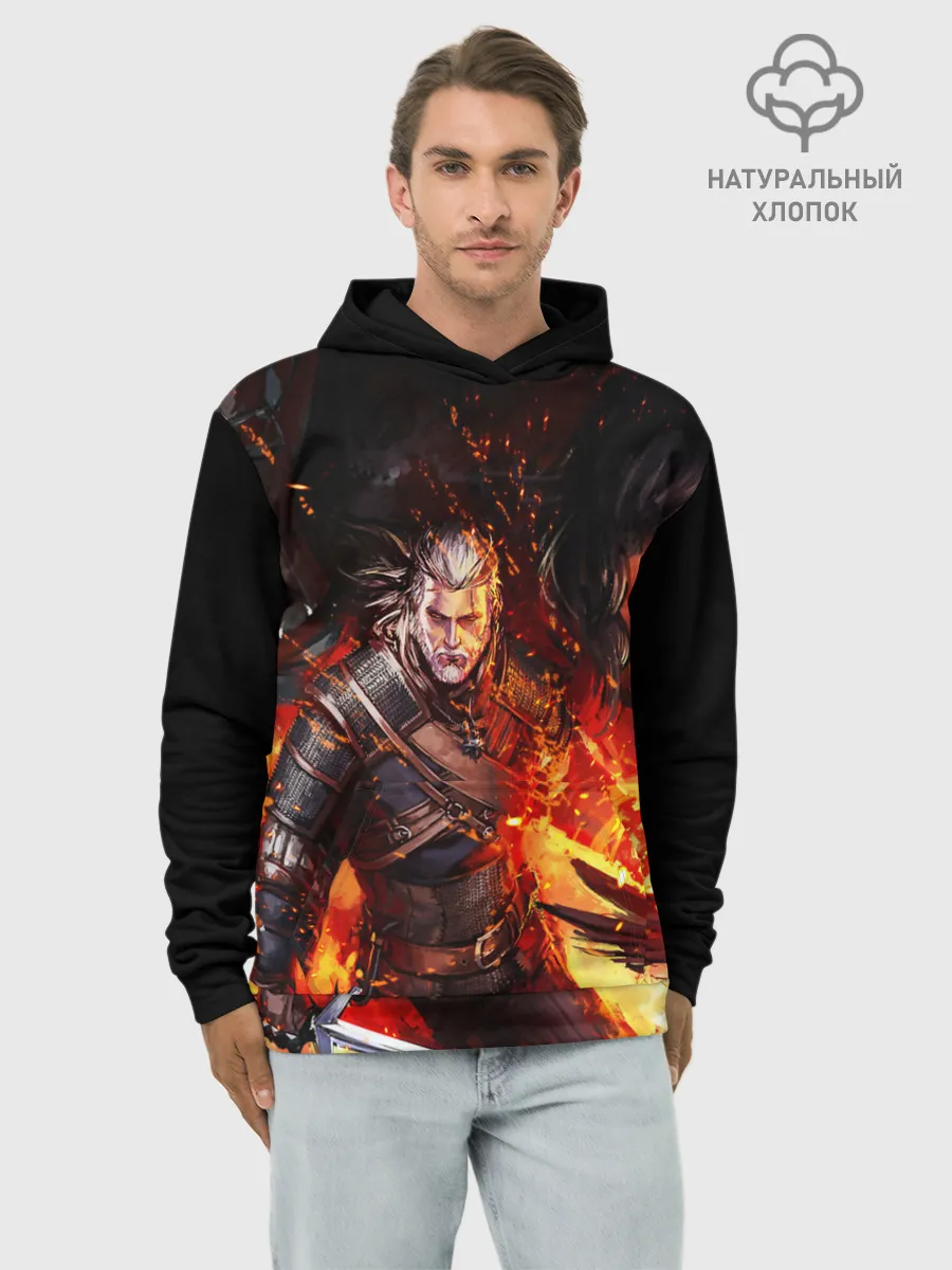 Худи мужской база хлопок / THE WITCHER 3:WILD HUNT