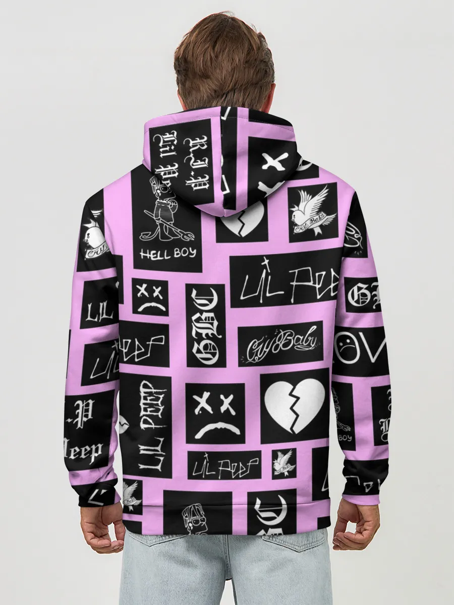 Худи мужской база хлопок / LIL PEEP