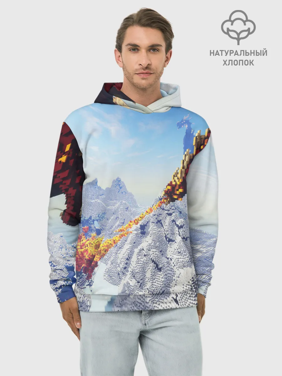 Худи мужской база хлопок / MINECRAFT