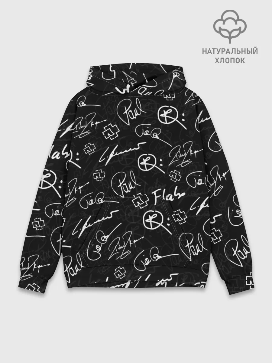 Худи мужской база хлопок / RAMMSTEIN АВТОГРАФЫ | РАМШТАЙН