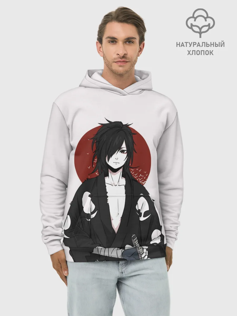 Худи мужской база хлопок / Дороро и Хяккимару