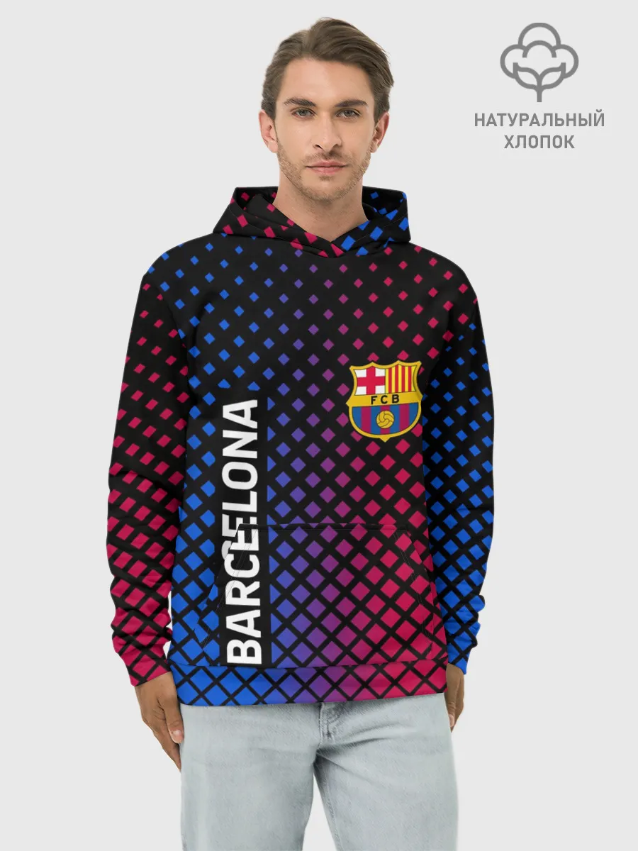 Худи мужской база хлопок / BARCELONA
