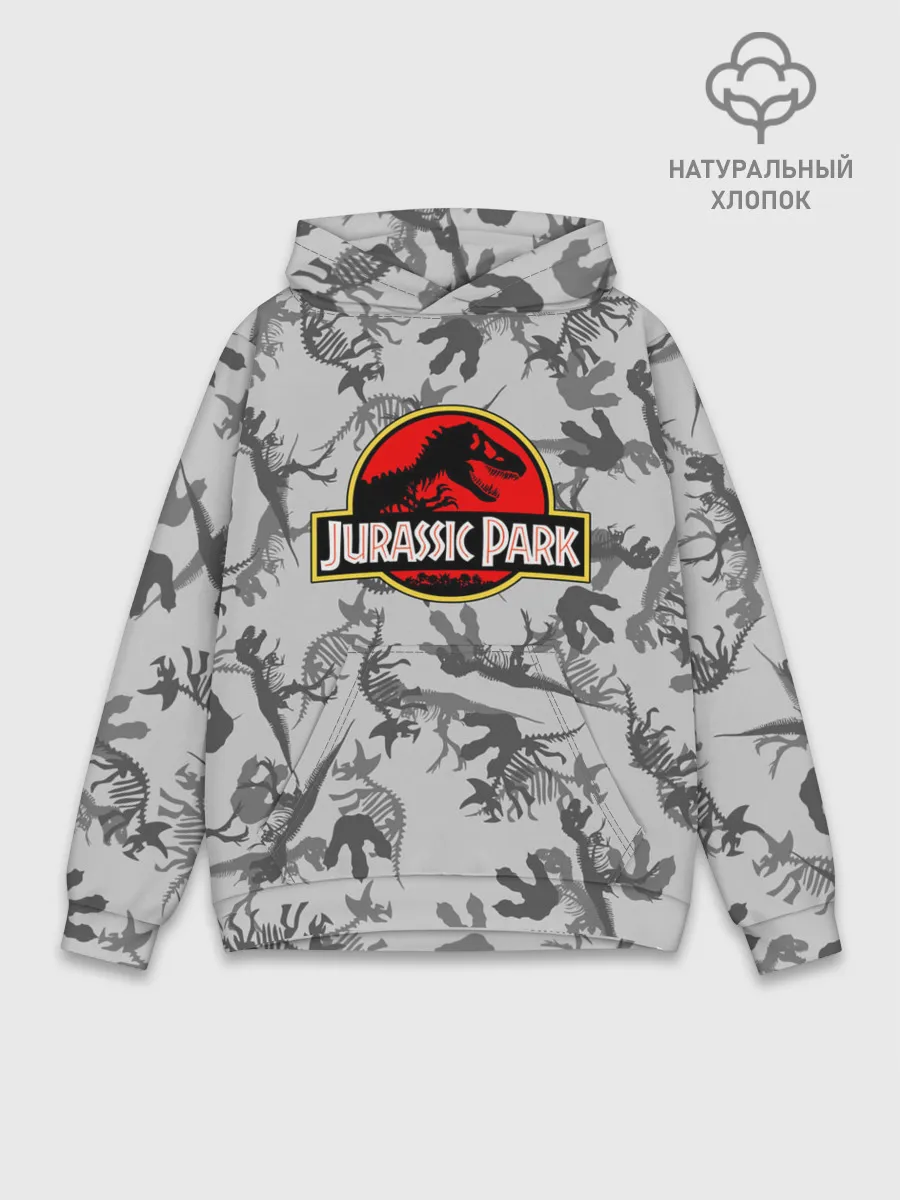 Худи мужской база хлопок / Парк Юрского Периода