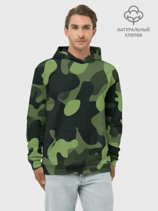 Худи мужской база хлопок / Камуфляж