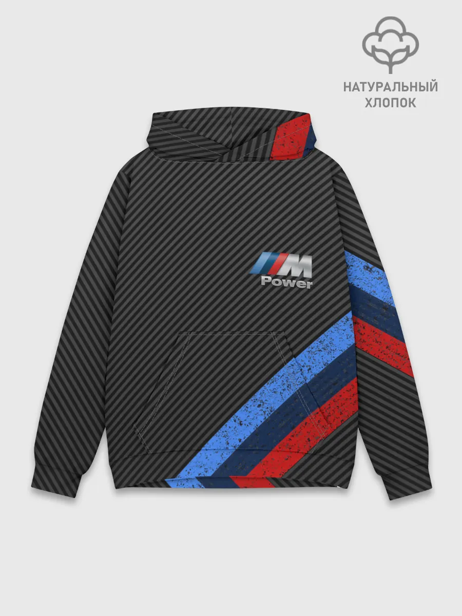 Худи мужской база хлопок / BMW КАРБОН