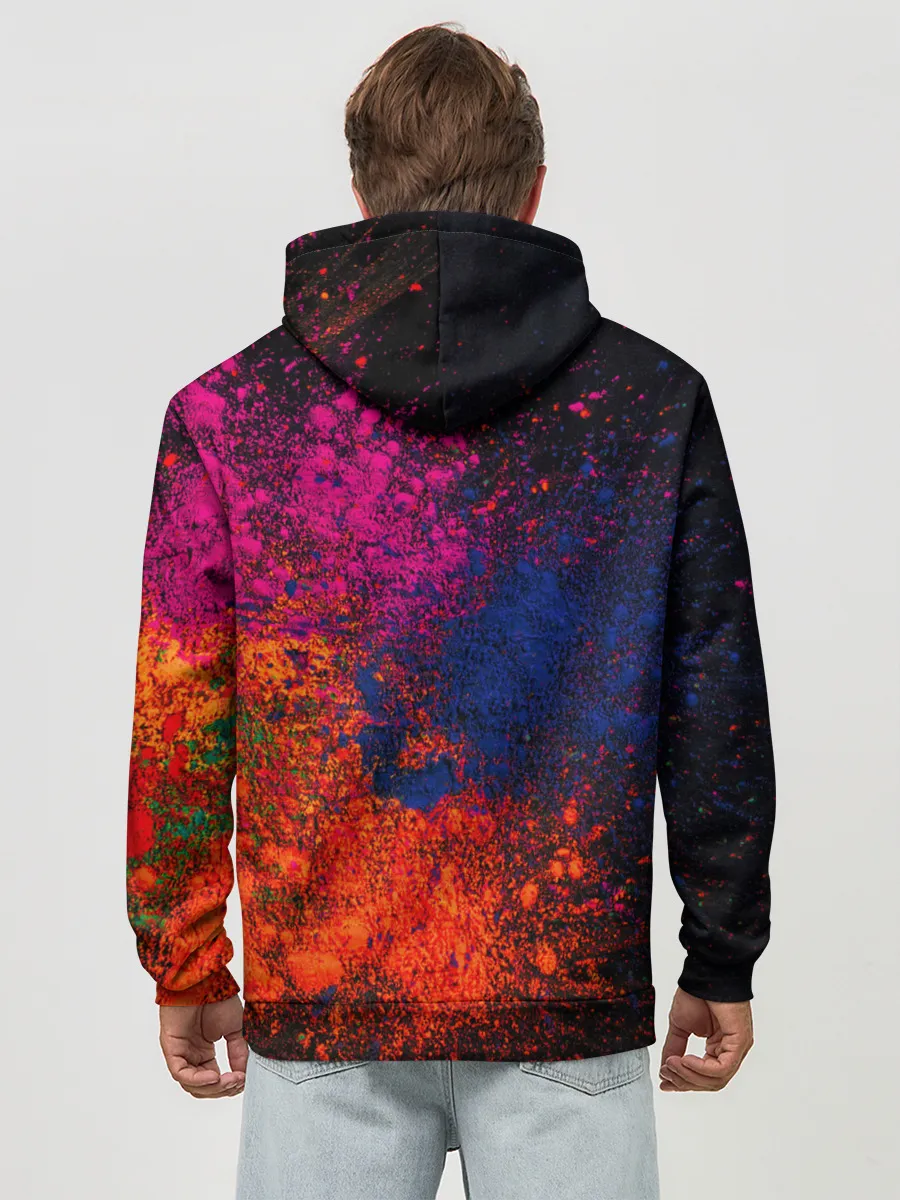 Худи мужской база хлопок / Брызги краски