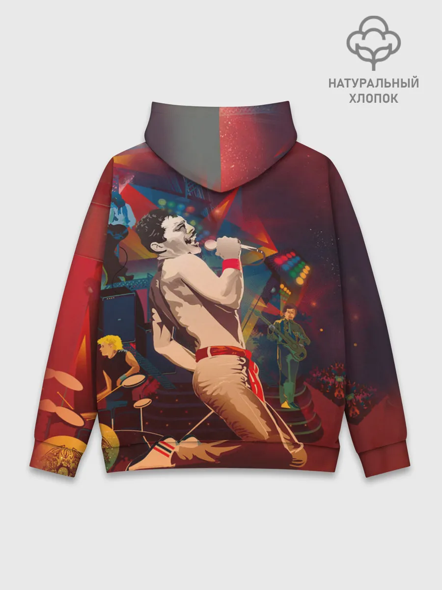 Худи мужской база хлопок / Фредди Меркьюри