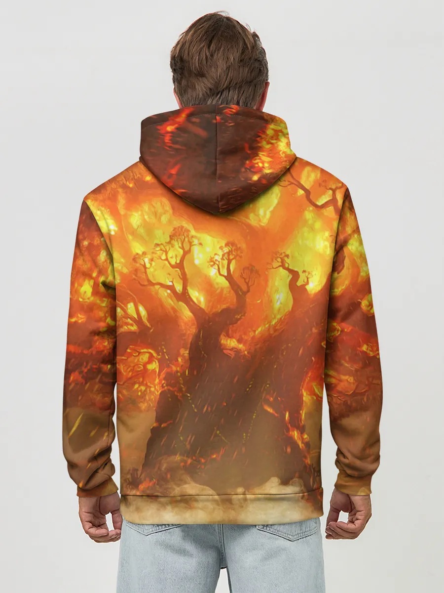 Худи мужской база хлопок / Горящая Сибирь