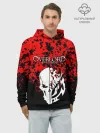 Худи мужской база хлопок / Overlord Skull red