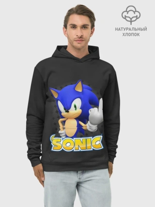 Худи мужской база хлопок / Sonic