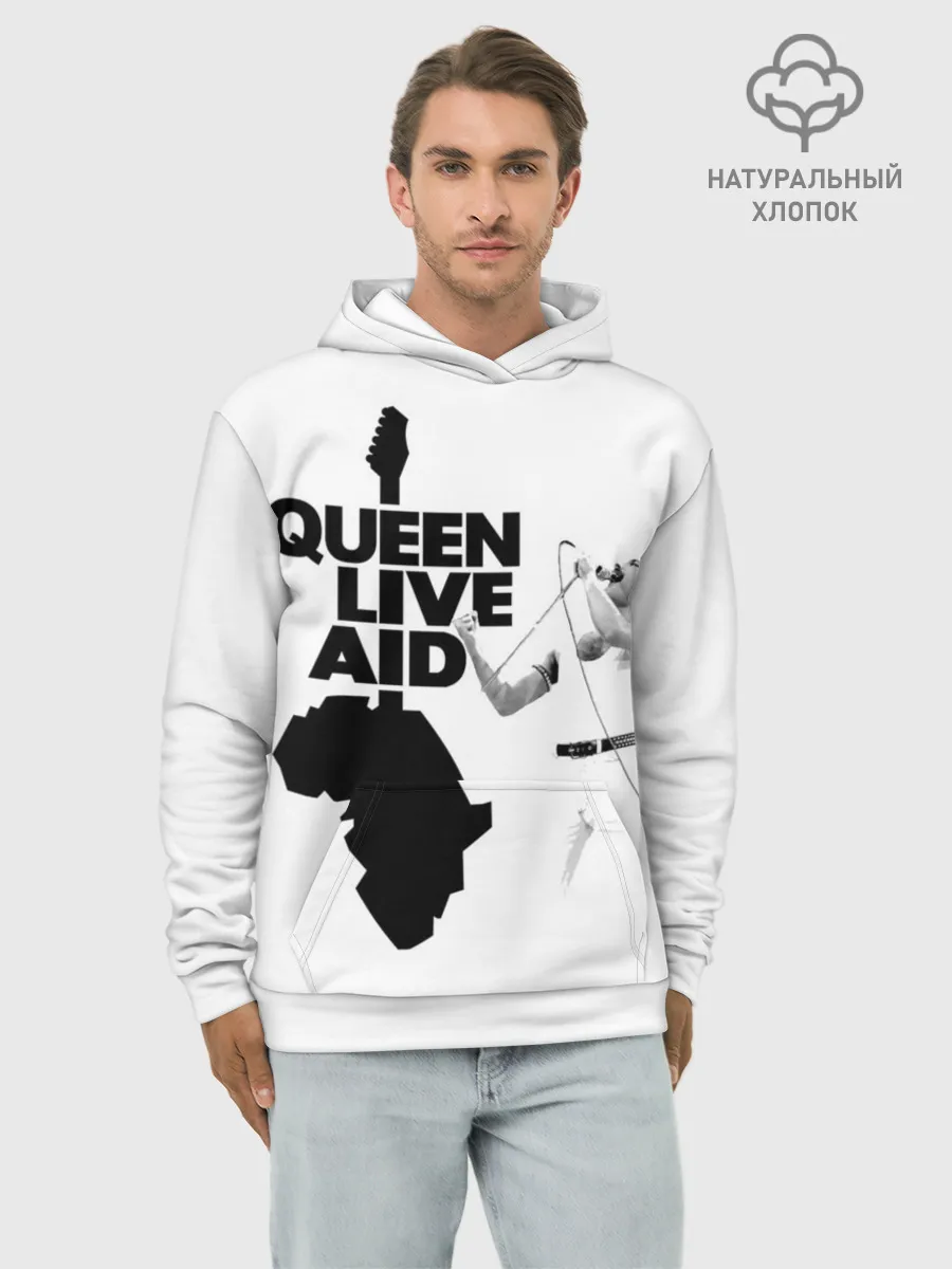 Худи мужской база хлопок / Queen LIVE AID