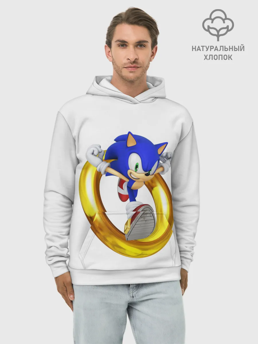 Худи мужской база хлопок / Sonic