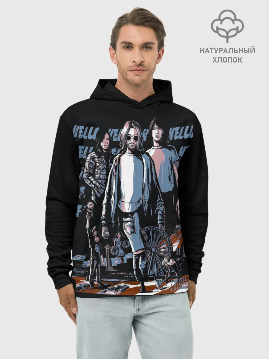 Худи мужской база хлопок / Nirvana