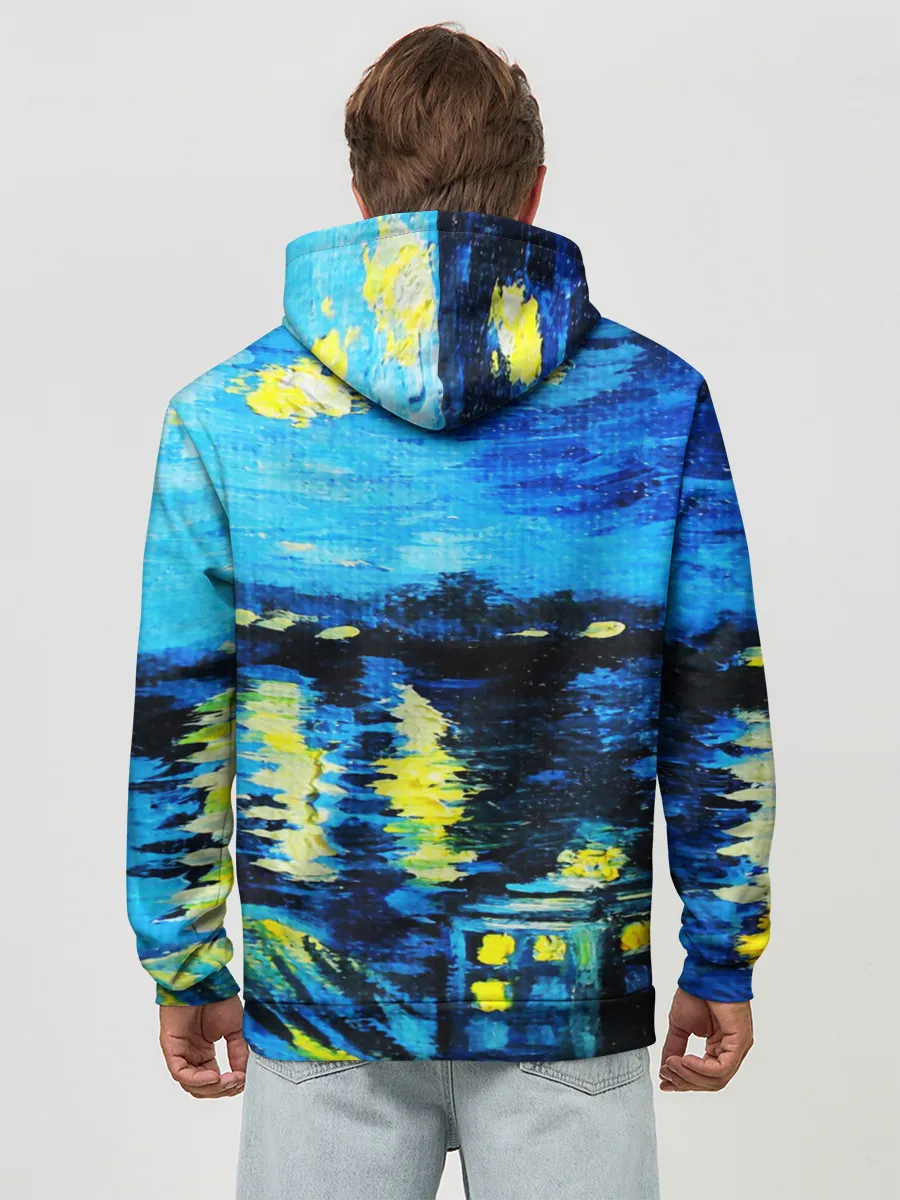 Худи мужской база хлопок / ВАНГОГ НОЧЬ