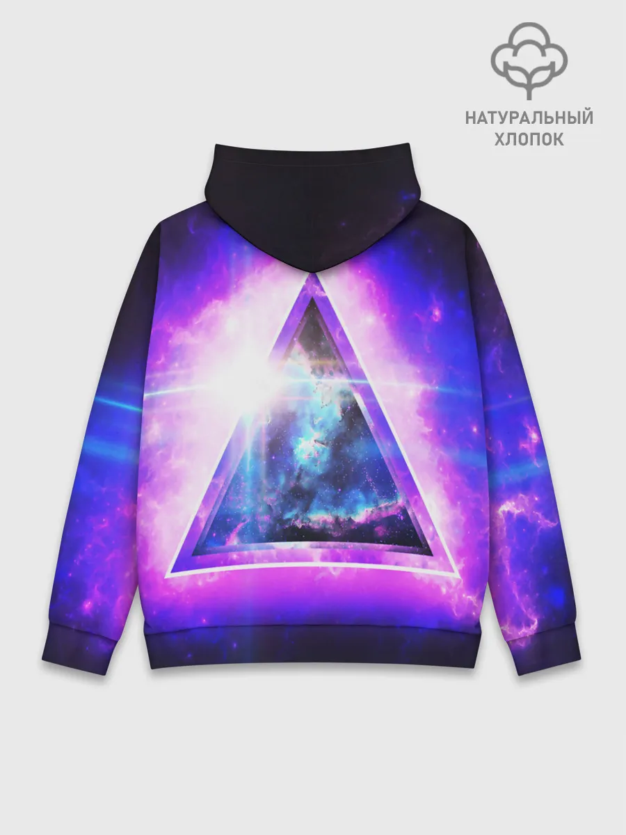 Худи мужской база хлопок / КОСМИЧЕСКИЙ ТРЕУГОЛЬНИК