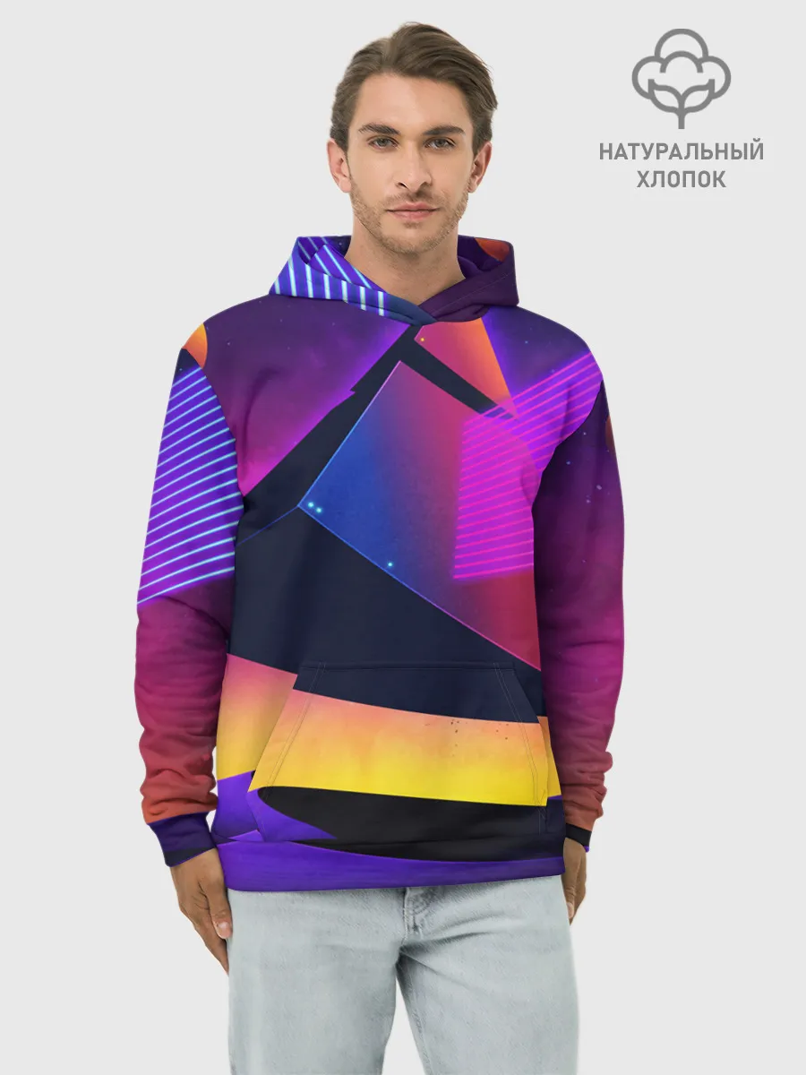 Худи мужской база хлопок / СТИЛЬ ГЕОМЕТРИЯ