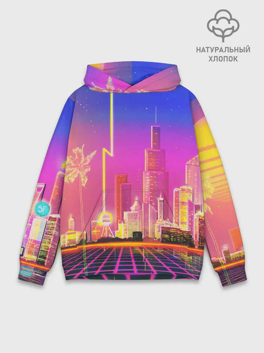 Худи мужской база хлопок / КИБЕР ГОРОД