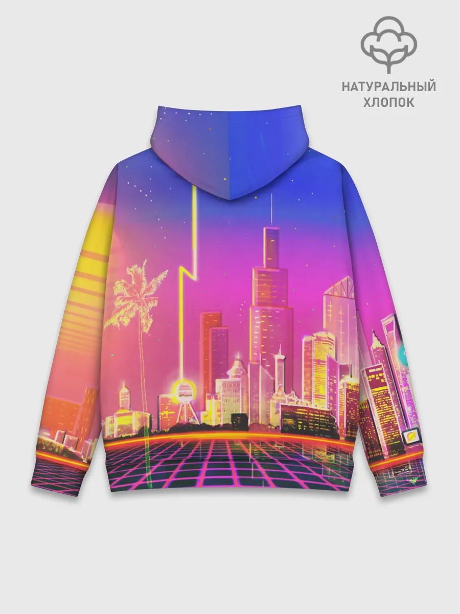 Худи мужской база хлопок / КИБЕР ГОРОД