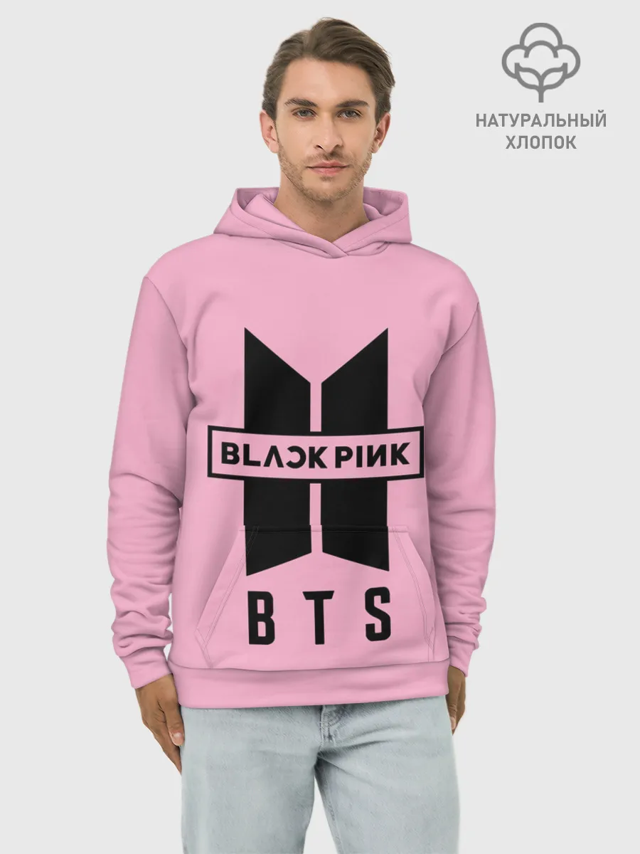 Худи мужской база хлопок / BTS and BLACKPINK