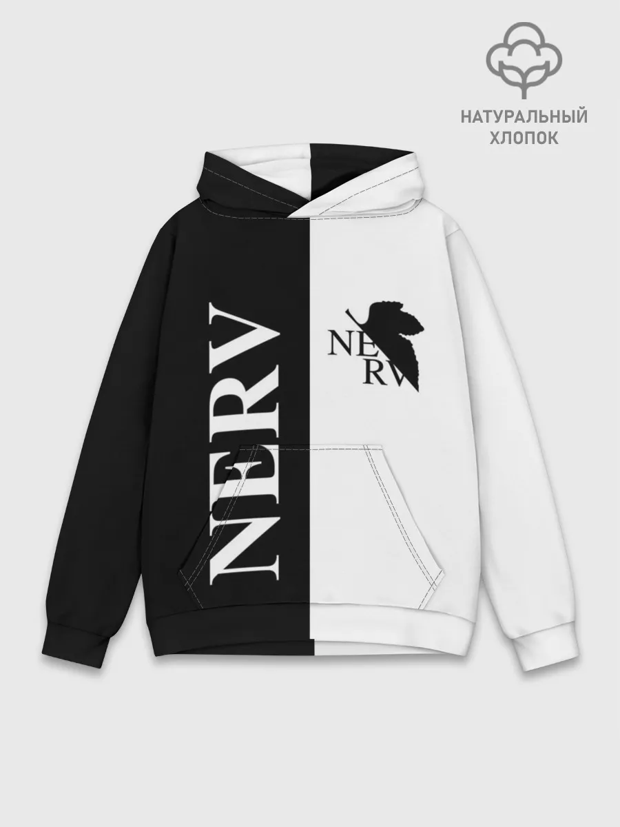 Худи мужской база хлопок / Nerv black